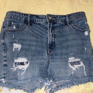 Old Navy Light Blue Distressed Jean Shorts